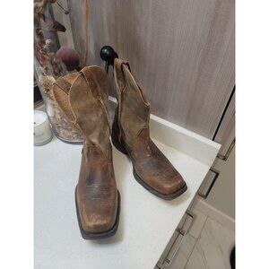 Ariat Rambler Boots Mens 9D Western Brown Leather Cowboy Work Squared Toe